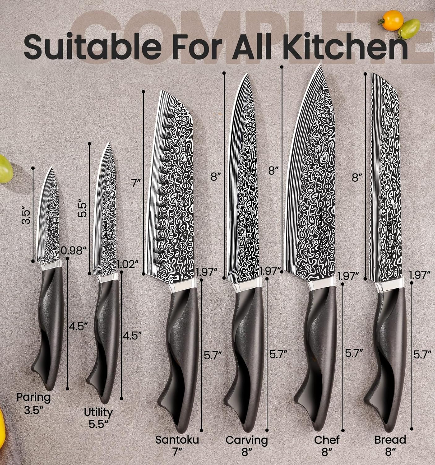 Kitchen Knife Set Main Image